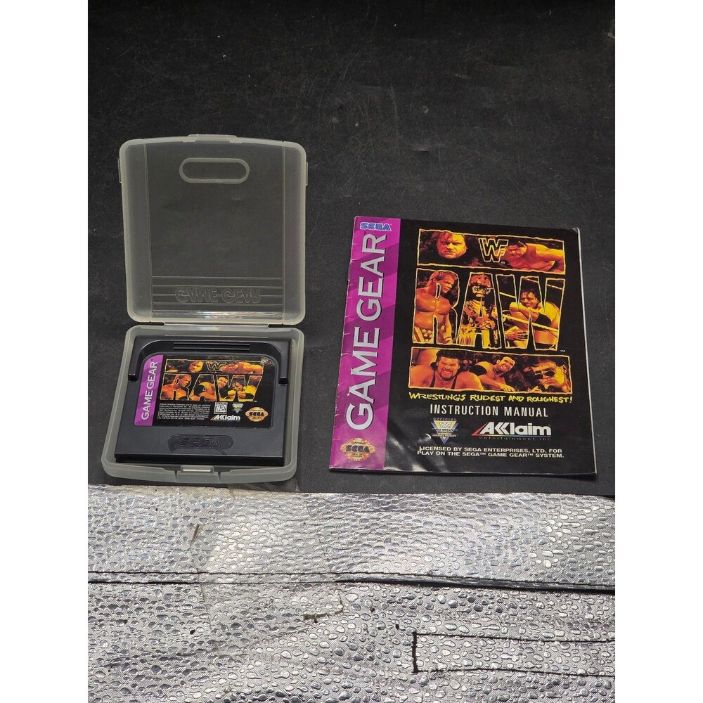 WWF Raw Sega Game Gear 1994 Wrestling Game w/ Manual & Original Case